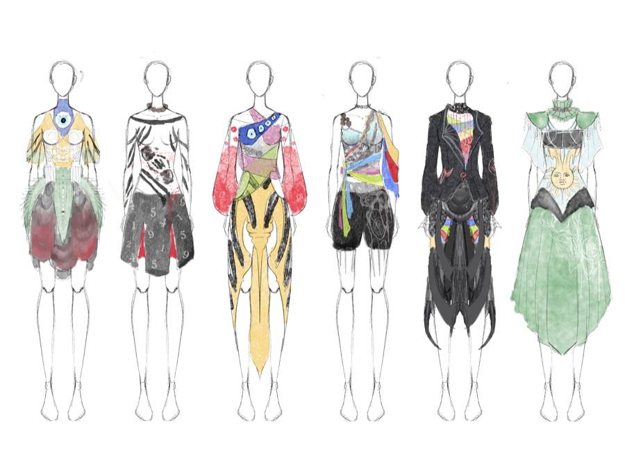 Fashion collection developed during the ChayannaSilk internship